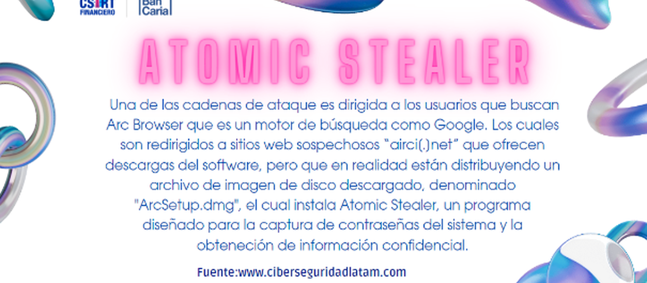 NUEVA ACTIVIDAD MALICIOSA DIRIGIDA A USUARIOS MACOS ENTREGANDO ATOMIC STEALER