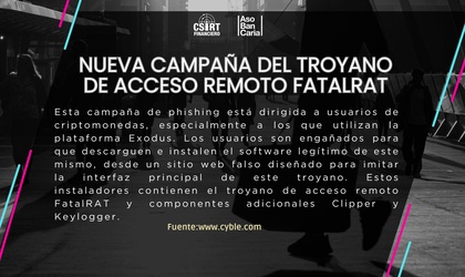 NUEVA CAMPAÑA DEL TROYANO DE ACCESO REMOTO FATALRAT