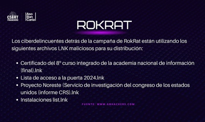 ROKRAT APUNTA A USUARIOS WINDOWS A TRAVÉS DE ACCESOS DIRECTOS (LNK)