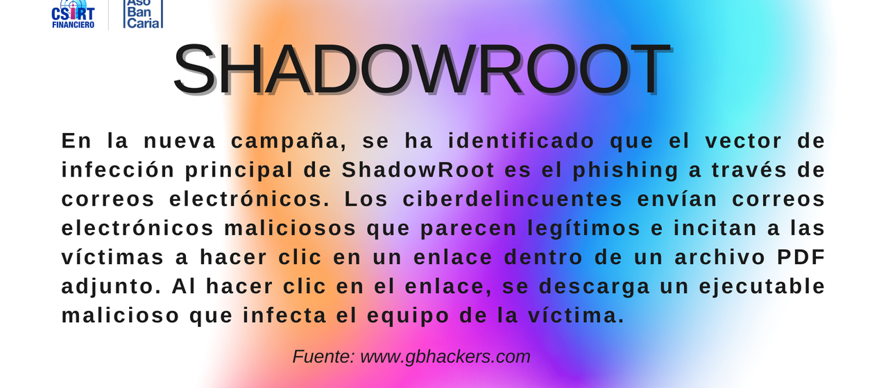 SHADOWROOT AFECTA ORGANIZACIONES MEDIANTE CAMPAÑAS DE PHISHING CON ARCHIVOS PDF MALINTENCIONADOS