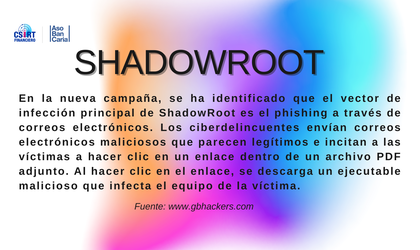 SHADOWROOT AFECTA ORGANIZACIONES MEDIANTE CAMPAÑAS DE PHISHING CON ARCHIVOS PDF MALINTENCIONADOS